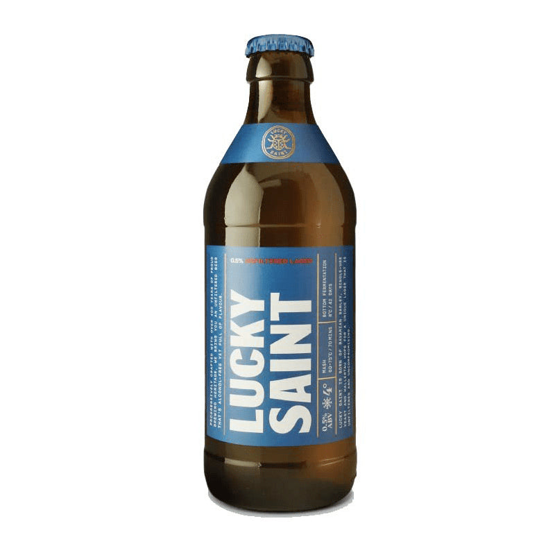 Lucky Saint Lager 330ml Beer - 0.5% Alcohol